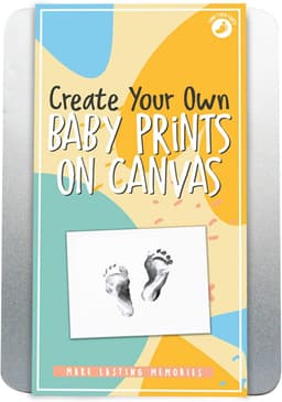 Canvas Afdruk Hand- of Voetafdruk Baby - Persoonlijk Kraamcadeau — thumbnail 1