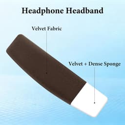 Allecto- Vervangende velours hoofdband - Sennheiser HD hoofdtelefoon - Compatibel met verschillende modellen - Bruin - Hoofdtelefoon onderdeel - Velours - Geschikt voor diverse modellen. — thumbnail 2