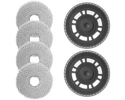 PromoHome 4 dweildoeken met 2 reservehouders, Geschikt voor Dreame L10S Pro Ultra Heat / L10S Ultra Gen 2 / L20 Ultra accessoires, L40 Ultra / X40 Ultra / X40 Master Ultra