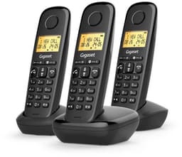 Vaste telefoon - GIGASET - Basic 100 Trio - Handsfree-modus - Scherm met achtergrondverlichting - Telefoonboek voor 50 contacten - Vergrendelfunctie - Zwart — thumbnail 2