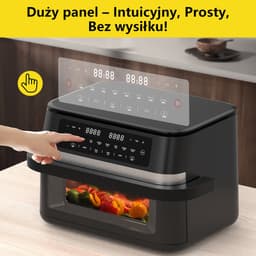 Airfryer – Heteluchtfriteuse – Digitale Friteuse – Gezond Koken – XXL 11L – 2950W Vermogen – Dual-Zone Met Verwijderbare Divider — thumbnail 9