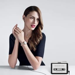 longziming - Walkman - Cassettespeler - Cassette Converter - USB-aansluiting, zet cassettes om naar MP3 - Geen technische kennis nodig, plug-and-play - Werkt op Windows en Mac, geen driver nodig - Retro design, ook draagbaar als speler — thumbnail 4