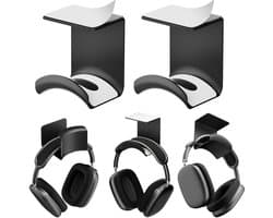 longziming - Koptelefoonstandaard - Headset houder - Koptelefoonhaak - 2 stuks - Zelfklevend - ABS materiaal - Draagvermogen 1 kg - Beschermend siliconen kussen