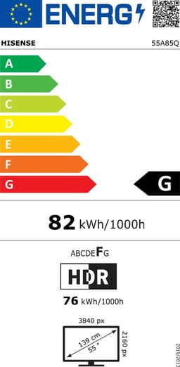 Hisense 55A85Q - 55 inch - 4K OLED - 2025 — thumbnail 2