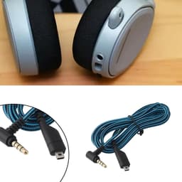 Allecto- Audio kabel vervanging - Compatibel met Gaming Headsets - Vervangende kabel - SteelSeries Arctis - Audio accessoire - Gaming - Hoofdtelefoon aansluiting - Zwart 2 Meter Lang 1 Set van 2 stuks Audio kabels met Y-adapter. — thumbnail 3
