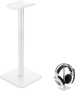 Universele Hoofdtelefoon Standaard - Oog voor Gaming Headsets en Meer - Zilver Wit — thumbnail 1