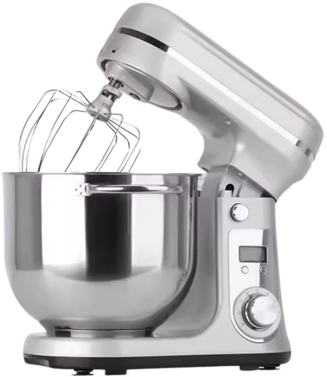 Vedder House - Keukenmachine - Zilver - 6 liter - 1200 Watt - Keukenmixer - 6 snelheden - Vaatwasserbestendig — afbeelding 1