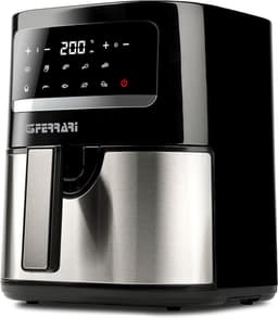 Luchtfriteuse 4,5 Liter met 10 Programma's en 1500 Watt - Zwart/Staal — thumbnail 1