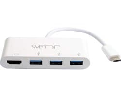 USB-C Dockingstation met 3x USB 3.0 en 4K HDMI - Desktop Uitbreiding