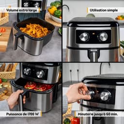 Grote heteluchtfriteuse 8 Liter met Timer en Antiaanbaklaag — thumbnail 5