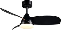 REALITY HELSINKI - Ventilator - Zwart mat - incl. 1x SMD 20 W - Afstandsbediening - Geintegreerde dimmer - Traploos instelbare lichtkleur - Dimbaar met schakelaar - Niet externe dimbaar - Geheugenfunctie - Zomer- en wintermodus - 6 snelheidsniveaus — thumbnail 3