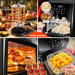 9-in-1 Heteluchtfriteuse met Draai- en Droogfunctie, Krachtig 1800 Watt — thumbnail 3