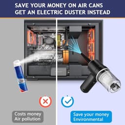 Sander Shop Draadloze Handstofzuiger, 3-in-1 Elektrische Persluchtstofzuiger, Oplaadbare Mini-stofzuiger, Stofzuiger Voor Huisdierenhaar en Autoreiniging (Zilver Zwart) — thumbnail 5