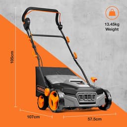 Elektrische Graskrachtborstel 1800W - Kunstgras Stofzuiger & Veegmachine met 45L Opvangzak, 5 Hoogte-instellingen en 380mm Werkbreedte — thumbnail 2
