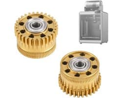 Upgrade K2 Plus Extruder Gear Set - Hoogwaardige Carbon Staal met Nano Coating - Perfect voor 3D Printers