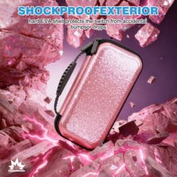 YONO Hard Case geschikt voor Nintendo Switch 2 - Beschermhoes - Opbergtas - Hoes - Koffer - Accessoires - Glitter Roze — thumbnail 3