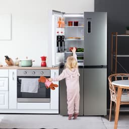 DOMO DO99504M Koelvriescombinatie – Koelkast met vriesvak – 4 deuren – No Frost - Energieklasse D – 362 liter (237 + 125) - Inox — thumbnail 4