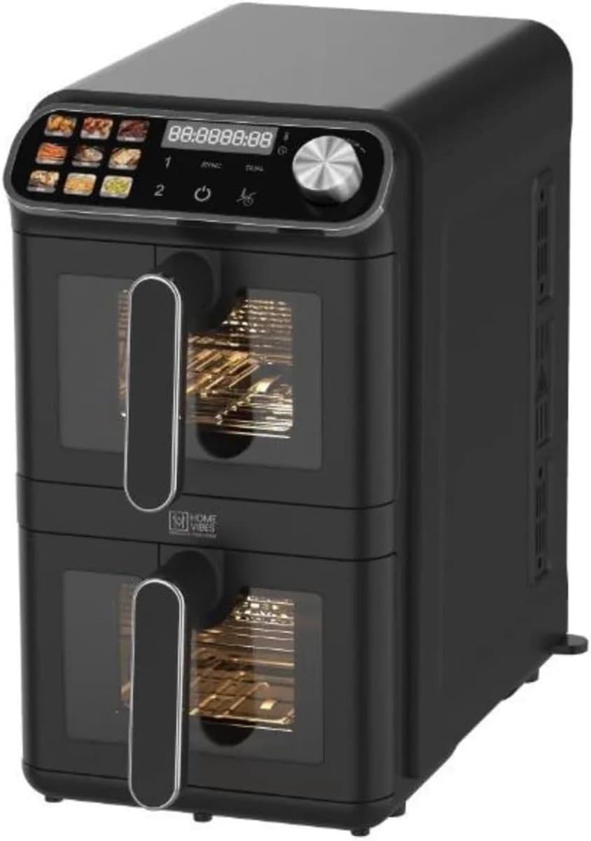 Heteluchtfriteuse XXL - Airfryer - Snel koken - Twee zones - 11 Liter - Zwart — afbeelding 1