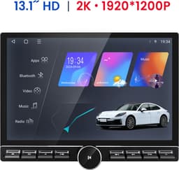 Junsun Android 15 Autoradio Geschikt Voor Toyota Aygo Peugeot 107 Citroen C1 Accessoires - 13.1'' - 6GB+128GB, Draadloze CarPlay & Andriod Auto, DAB+, GPS-Navigatiesystem, Bluetooth, Microfoon, 2K Touch Screen, 4G Lte, DSP, Octa-core processor — thumbnail 1