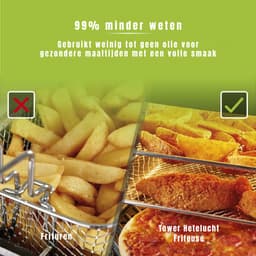 DYNA® Heteluchtoven - Oven - Airfryer Oven - Zwart - 33cm x 39cm x 38cm — thumbnail 12