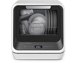 Core® Mini Vaatwasser - Vaatwasser - Tafelvaatwasser - Led Display - Wit/Zwart - 42cm x 44cm x 44cm