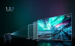 ULTIMEA Beamer - Projector - Android TV 11.0, 1000 ANSI Lumen 1080P Full HD, Draagbare 4K Projector voor Thuisbioscoop — thumbnail 5