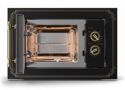 Klarstein Magnetron Victoria 20 inbouw retro, 20 L, 800 W Mikrowellen /1000 W grillvermogen, 3 Kombi functies, rvs, . Einbaurahmen, zwart - voor Keuken - Microwave - Combimagnetron - Microgolfoven — thumbnail 13