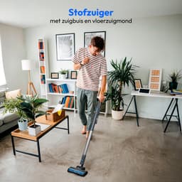 MEDION 2-in-1 handstofzuiger met zuigbuis en vloerborstel (BLDC-motor, HEPA-13 filter, filtering van stof en allergenen, sterke zuigkracht van 20 kPa, accu, laadstation, draadloos), MD11515, grijs — thumbnail 4