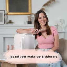 FreshGlow Skincare Fridge - Mini Koelkast - Make-up Koelkast - Mini fridge - Met Spiegel en Verlichting - 8L - Wit — thumbnail 3