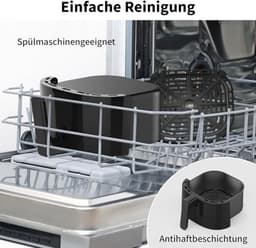 Compacte AirFryer 4.3 Liter met Digitale Touch Display, 1500 Watt en 8 Voorinstellingen — thumbnail 2
