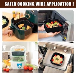 Herbruikbare Siliconen Vorm voor Airfryer - 20 x 20 cm - 2 Stuks — thumbnail 4