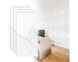 60x120cm PVC wandpaneel - Marmer plaat - Badkamer paneel - Marmerlook - Renovatiepaneel - Paneel - TV paneel - Televisie paneel - Douchewand - Douchepaneel - Keukenpaneel - Keukenwand - Wit