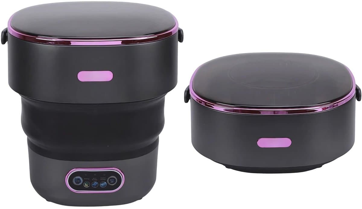 Mini Wasmachine 15L – Kleine Wasmachine met Centrifuge – Opvouwbaar – 5kg Capaciteit – Ideaal voor Ondergoed & Camping — afbeelding 1