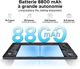 Doogee Tab E3+ -Tablet-Android 15- 12 inch 90Hz FHD+ - 4G LTE-Gemini AI-32GB ROM+256GB ROM（2TB TF）-Helio G100-8800mAh/18W-Vier luidsprekers-Face ID-5G Wi-Fi-A GPS-GPS-Zwart — thumbnail 3