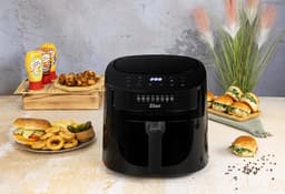 Airfryer XXL – 6,5 Liter – 1800 W – Touchscreen – 40–200°C – Automatische Programma’s – Uitneembare Mand – Zwart — thumbnail 5