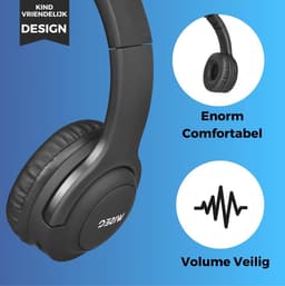 Koptelefoon kinderen met draad - Kinderkoptelefoon - Bedrade hoofdtelefoon - Veilig volume - School - Tablet - Laptop - Reizen - Muziek luisteren — thumbnail 5