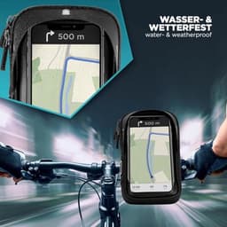 Waterdichte Mobiele Telefoonhouder voor de Fiets met 360° Rotatie en Hoofdtelefoonopening — thumbnail 2