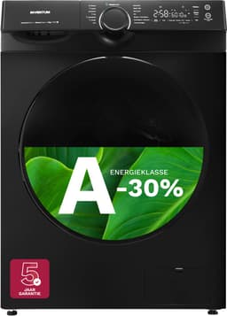 Inventum VWM8030B - Wasmachine - 8kg - 14 programma's - 1400 toeren - Energieklasse A-30% - Steam Clean - Stil: 72 dB - Zwart — thumbnail 2