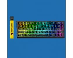 Attack Shark X68 HE - Toetsenbord - Gaming - Toetsenbord gaming- Mechanisch - Side Printed PBT Keycaps- Black Contour Line-RGB Verlichting - Anti Ghosting - Ergonomisch - bedraad-Zwart