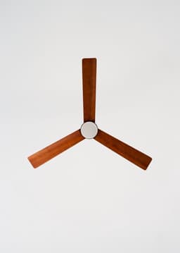 CREATE - Stille plafondventilator 40W met licht - Zwart / Donker hout - Ø132cm - Controller voor wandmontage + afstandsbediening - WIND MODERN — thumbnail 2