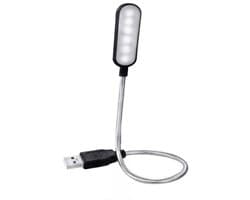 Laptop Lampje - LED Toetsenbord verlichting - USB - leeslampje - Zwart