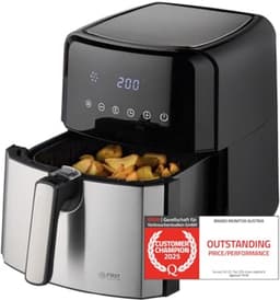 Airfryer 5L met Digitale Timer en 8 Programma's | Roestvrijstalen Mand | Gezond Frituren tot 200°C — thumbnail 1