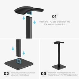 Hoofdtelefoonstandaard voor Gaming - Aluminium Hanger met Flexibele Ondersteuning — thumbnail 3
