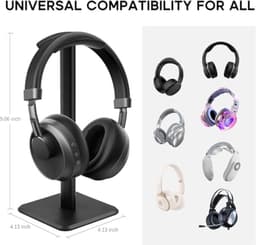 Hoofdtelefoonstandaard voor Gaming - Aluminium Hanger met Flexibele Ondersteuning — thumbnail 2