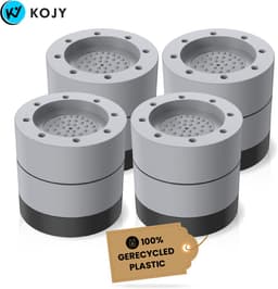 KOJY Wasmachine dempers - Verhoger - Stapelbaar - grijs - voor wasmachine en wasdroger - 8 Stuks — thumbnail 1
