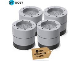 KOJY Wasmachine dempers - Verhoger - Stapelbaar - grijs - voor wasmachine en wasdroger - 8 Stuks