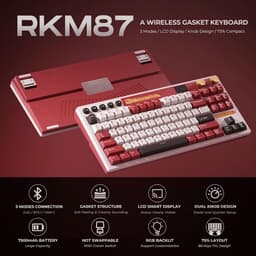 Royal Kludge RKM87 - Mechanisch Gaming Toetsenbord - Draadloos - Gaming Keyboard - Met LCD-Scherm — thumbnail 3