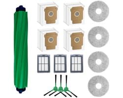 16 Vervangingsonderdelen voor iRobot Roomba Plus 505&405 Combo van MMOBIEL - Voor Roomba Vervangingsonderdelen – 1 Hoofdborstel, 3 Filters, 4 Zijborstels, 4 Stofzakken, 4 Dweilpads