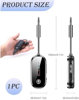 2-in-1 transceiver 5.4 draadloze vliegtuigadapter, gebruikt met 3,5 mm Bluetooth-hulpadapter voor vliegtuigen — thumbnail 5