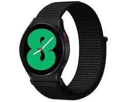 By Qubix - Geschikt voor Garmin bandje - Geschikt voor Garmin Venu 4 - 45mm - Sport Loop nylon bandje - Zwart - Smartwatch bandje 22mm